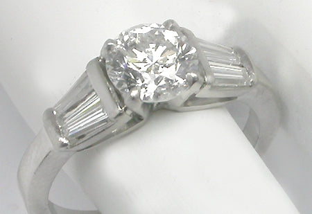 1.17ct Round Brilliant Diamond Platinum Engagement Ring