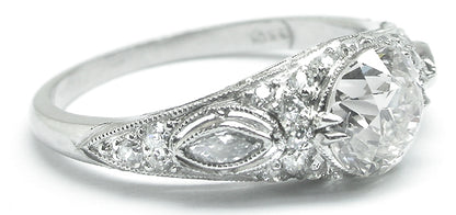 1.19ct Art Deco Style Diamond Engagement Ring