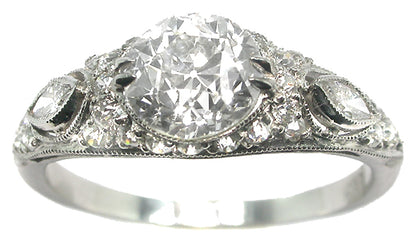 1.19ct Art Deco Style Diamond Engagement Ring