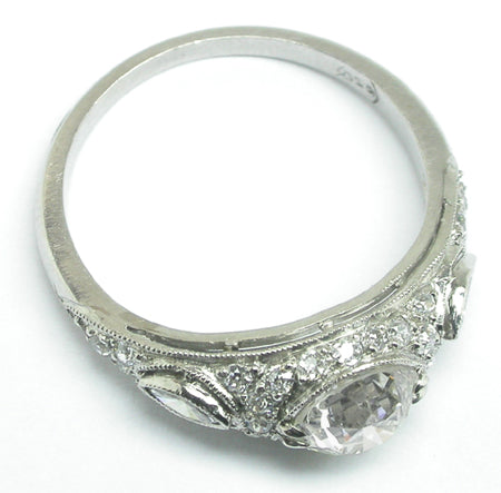 1.19ct Art Deco Style Diamond Engagement Ring