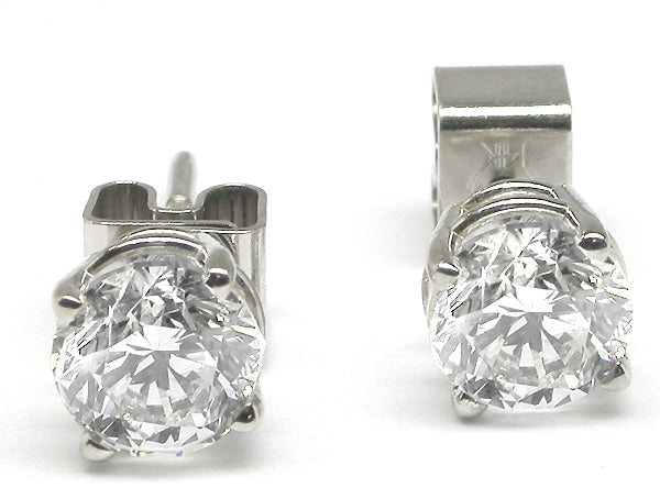 1.20ct 14k White Gold Round Diamond Studs Earrings