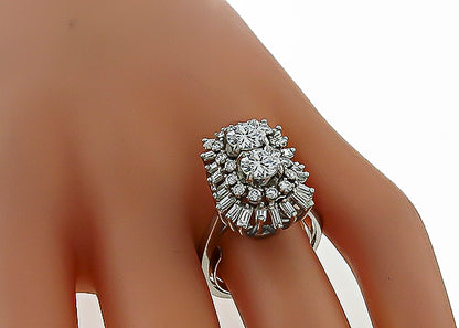 1.20ct Center Diamond 1.20ct Diamond Cocktail Ring