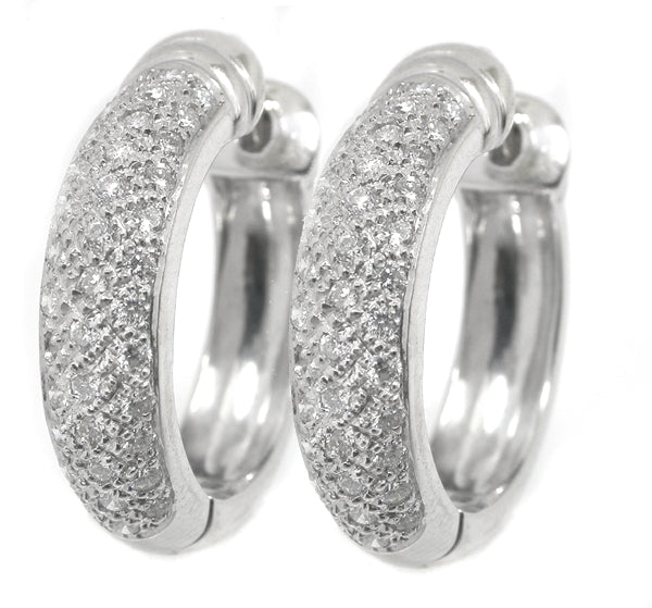 1.20ct Diamond Hoops Earrings