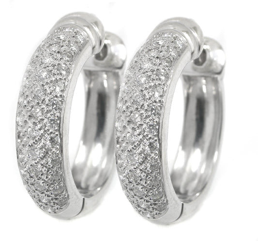 1.20ct Diamond Hoops Earrings