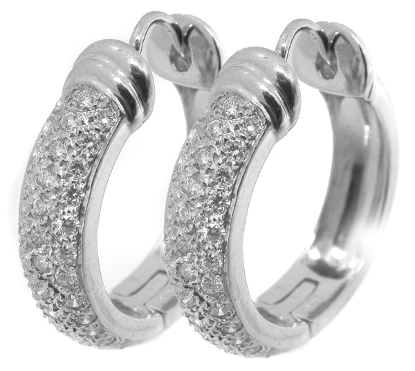 1.20ct Diamond Hoops Earrings