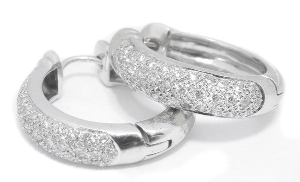 1.20ct Diamond Hoops Earrings