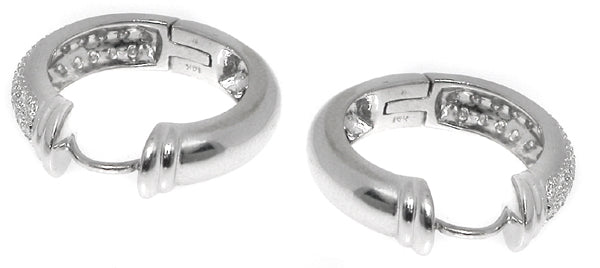 1.20ct Diamond Hoops Earrings