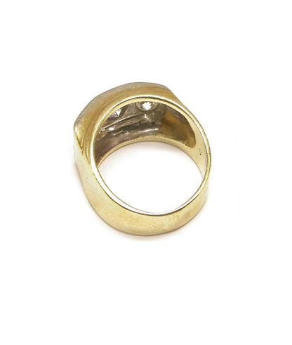 1.20ct Round Diamonds 14k Yellow Gold Men's Ring