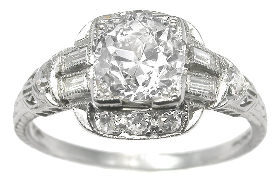 1.21ct Diamond Platinum Engagement Ring