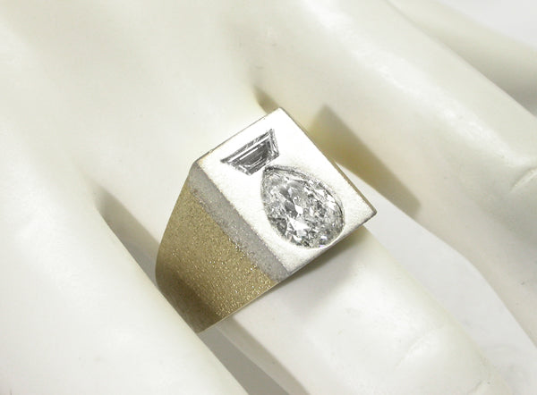 1.22ct Diamond Platinum  Gold Ring