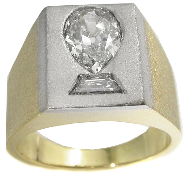 1.22ct Diamond Platinum  Gold Ring