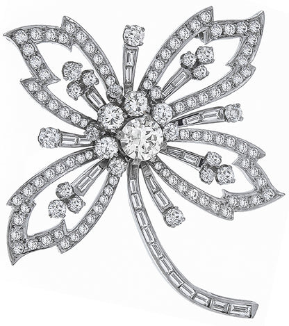 1.23ct Center Diamond 5.00ct Diamond Pin