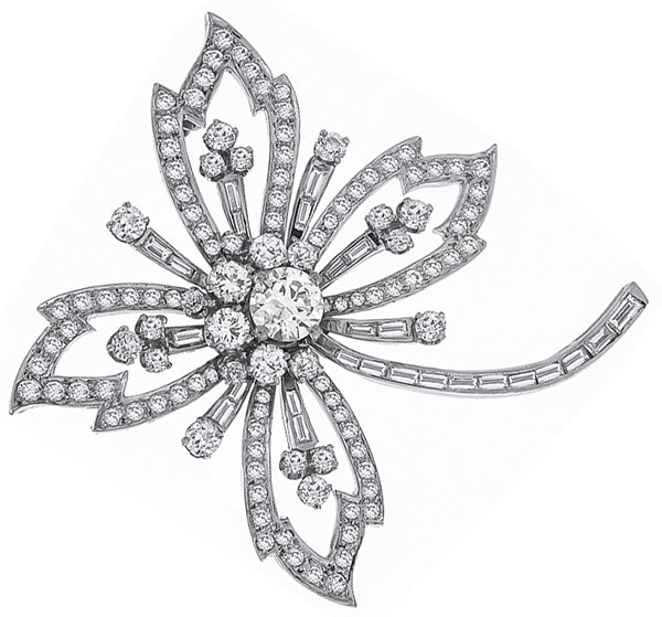 1.23ct Center Diamond 5.00ct Diamond Pin