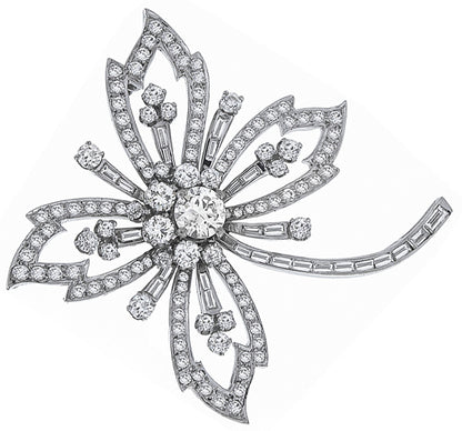 1.23ct Center Diamond 5.00ct Diamond Pin
