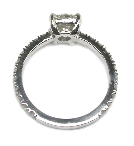 1.24ct Cushion Cut Diamond Platinum Engagement Ring