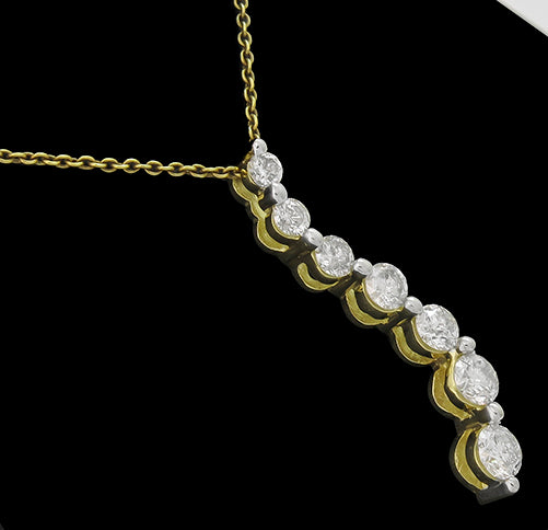 1.25ct Diamond 14k Gold Pendant