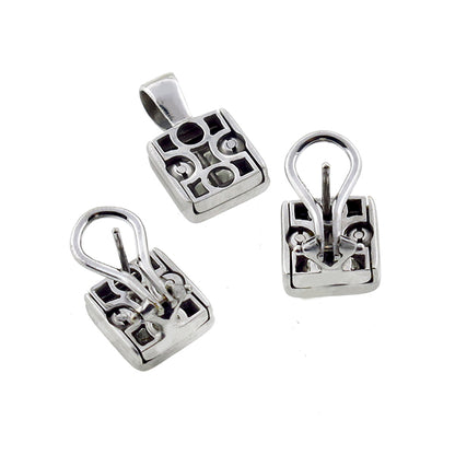 1.25ct Diamond Gold Pendant & Earrings Set