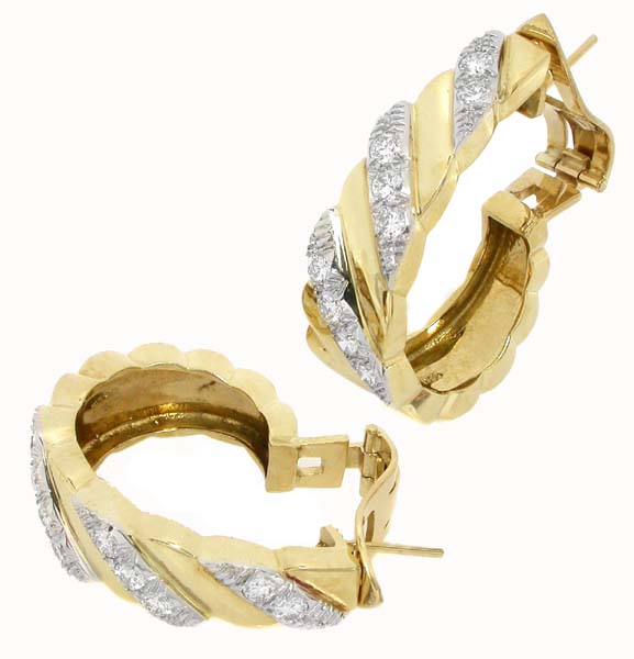 1.25ct Diamond Huggie Earrings