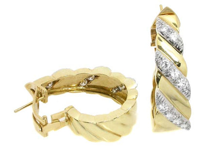 1.25ct Diamond Huggie Earrings