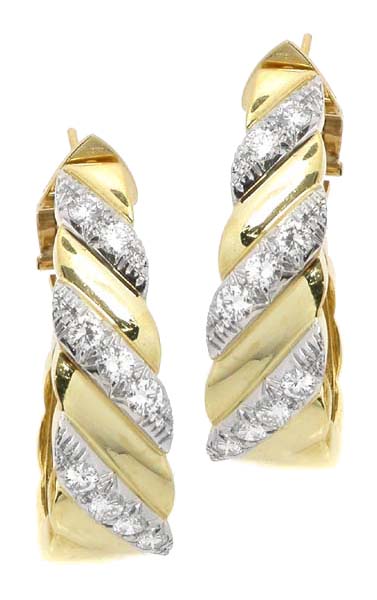 1.25ct Diamond Huggie Earrings