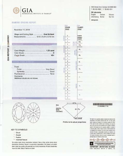 1.25ct Diamond Platinum Engagement Ring