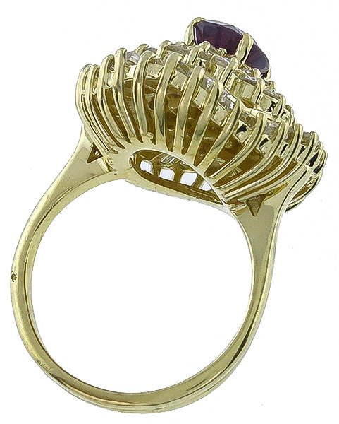 1.25ct Ruby 1.20ct Diamond Ring