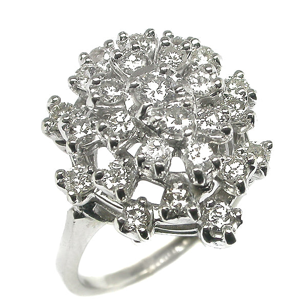 1.30ct  Diamond 18k White Gold Cocktail Ring