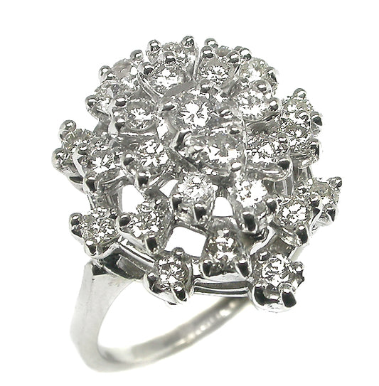 1.30ct  Diamond 18k White Gold Cocktail Ring