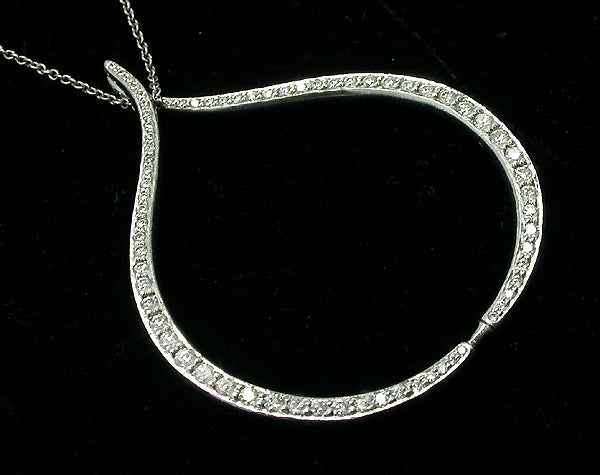 1.30ct Diamond Open Tear Drop Pendant