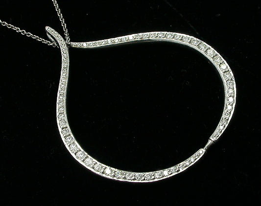 1.30ct Diamond Open Tear Drop Pendant