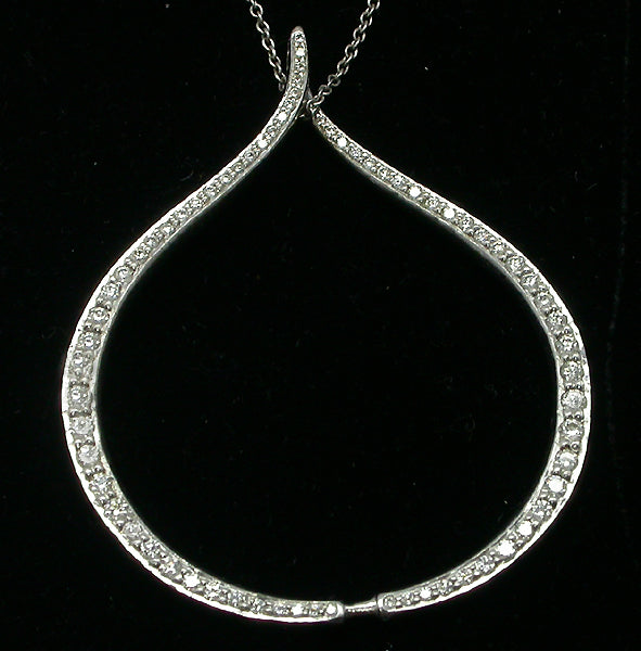 1.30ct Diamond Open Tear Drop Pendant