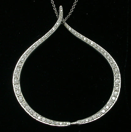 1.30ct Diamond Open Tear Drop Pendant