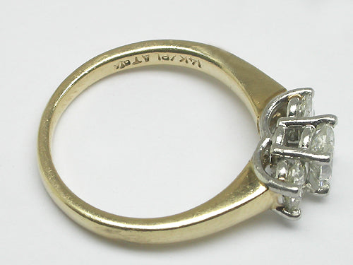 1.30ct Diamond Platinum 14k Yellow Gold Engagement Ring