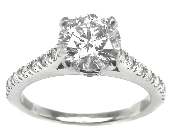1.30ct Round Diamond Platinum Engagement Ring