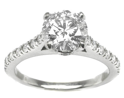 1.30ct Round Diamond Platinum Engagement Ring