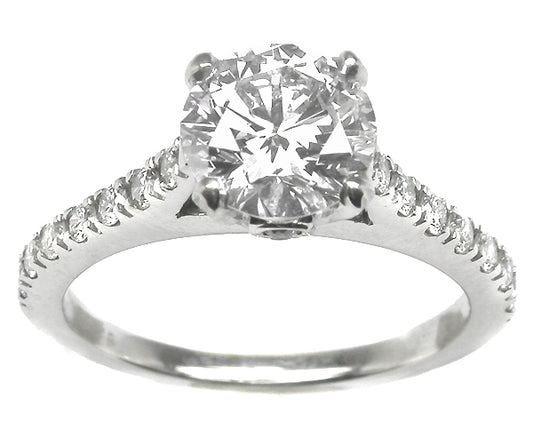 1.30ct Round Diamond Platinum Engagement Ring