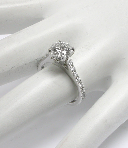 1.30ct Round Diamond Platinum Engagement Ring