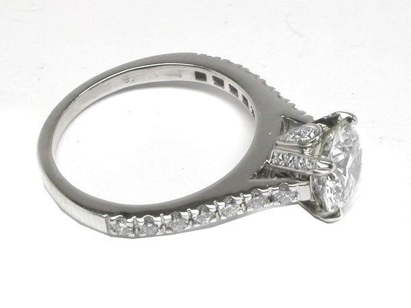 1.30ct Round Diamond Platinum Engagement Ring