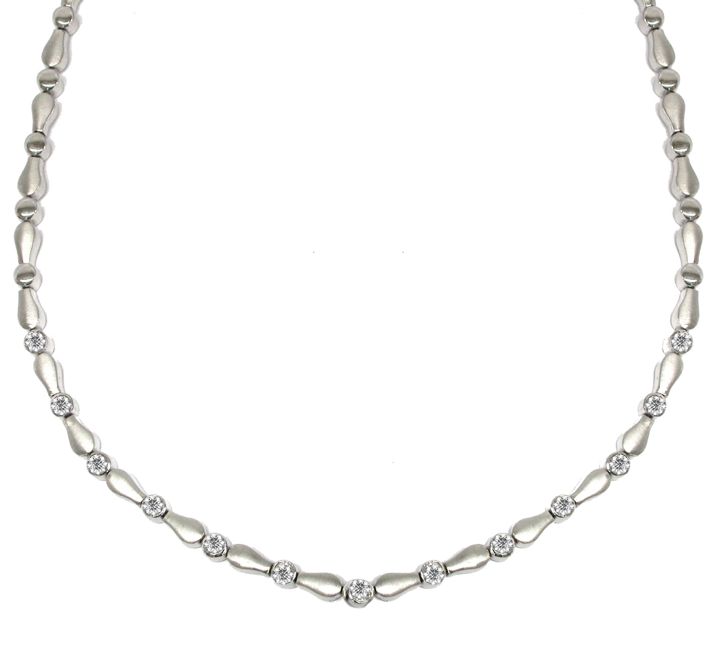 1.35ct Diamond 14k White Gold Necklace