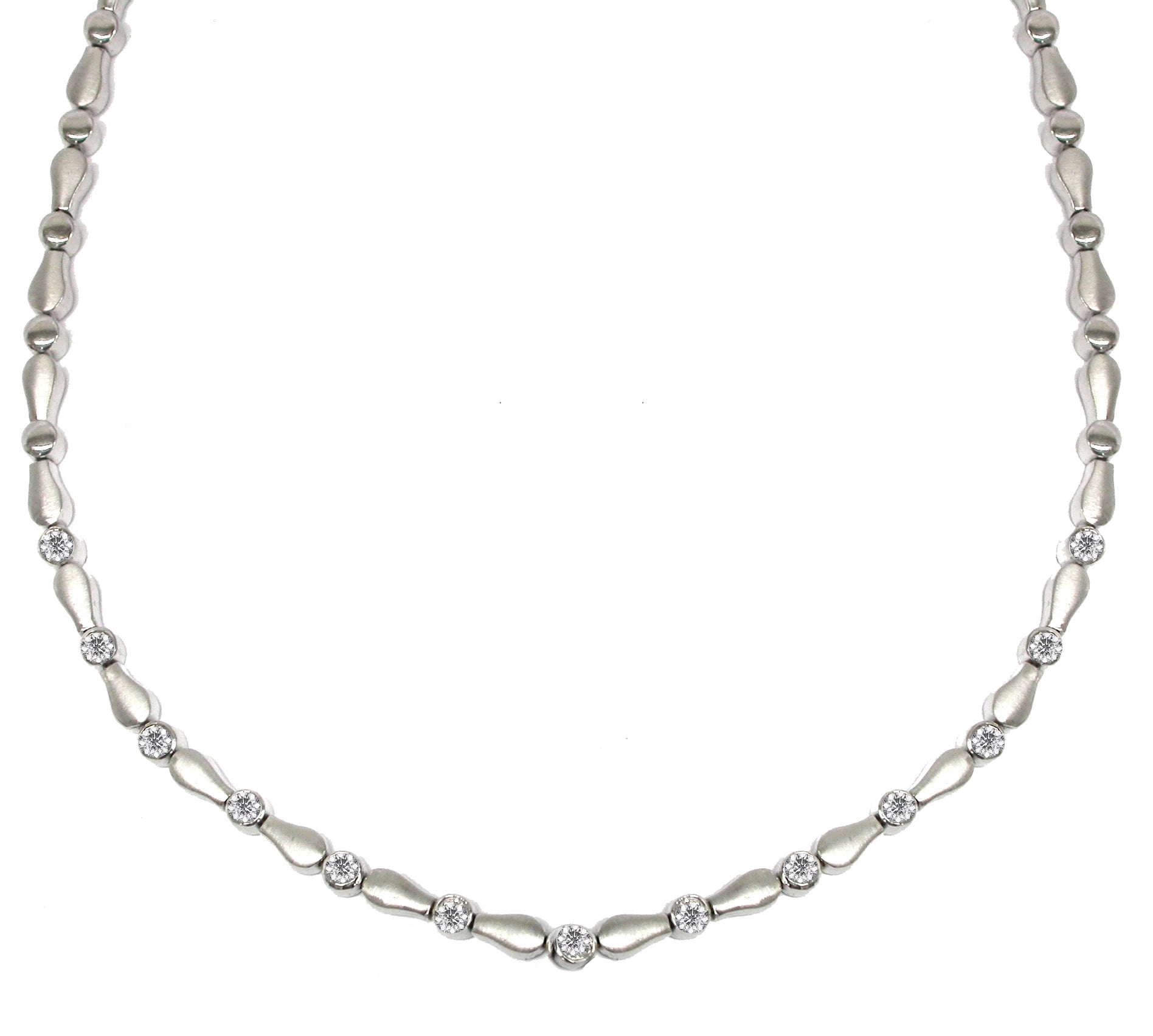 1.35ct Diamond 14k White Gold Necklace
