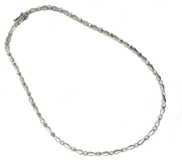 1.35ct Diamond 14k White Gold Necklace