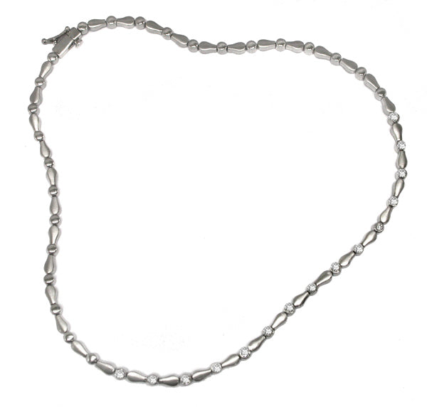 1.35ct Diamond 14k White Gold Necklace