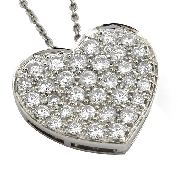 1.35ct Diamond  Heart Slide Pendant