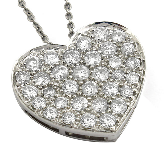 1.35ct Diamond  Heart Slide Pendant