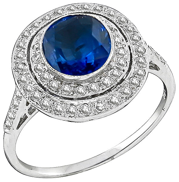 1.35ct Sapphire 0.43ct Diamond Ring
