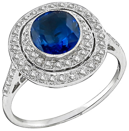 1.35ct Sapphire 0.43ct Diamond Ring