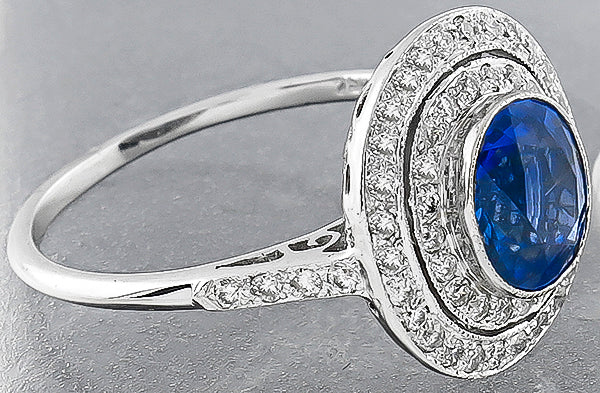 1.35ct Sapphire 0.43ct Diamond Ring