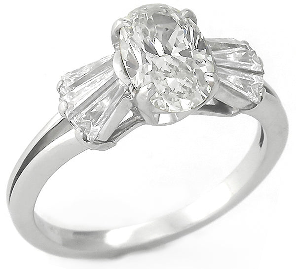 1.36ct Diamond Platinum Engagement Ring