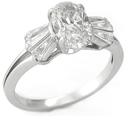 1.36ct Diamond Platinum Engagement Ring