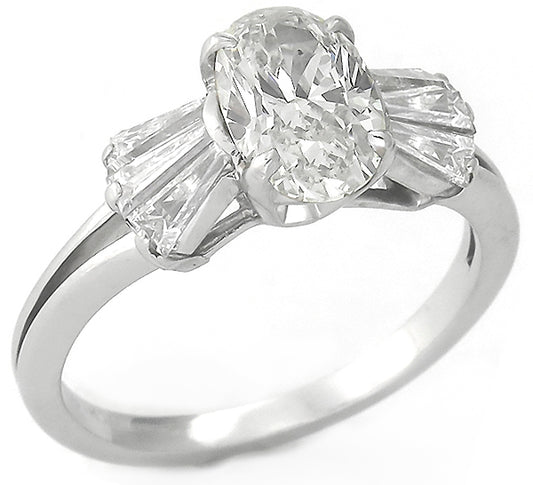 1.36ct Diamond Platinum Engagement Ring